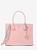 color POWDER BLUSH, Michael Kors | Mercer Large Pebbled Leather Accordion Tote Bag