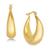 商品Essentials | Medium Graduated Puff Hoop in Silver Plate or Gold Plate Earrings颜色Gold