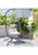 color Natural, Merrick Lane | Merrick Lane Riley Foldable Woven Hanging Egg Chair in Natural with Removable Cream Cushions and Stand for Indoor and Outdoor Use