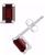 颜色: Garnet, Macy's | Gemstone Stud Earrings in 10k White Gold