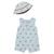 颜色: Light Blue, Little Me | Baby Boys Romper with Hat