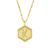 商品第1个颜色K, Essentials | Gold Plate Diamond Cut Initial Pendant Necklace, 16" + 2" extender