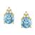 商品第3个颜色Blue Topaz with 14k Gold, Macy's | Gemstone & Diamond Accent Stud Earrings