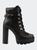 商品第2个颜色Black, London Rag | Willow Cushion Collared Lace-Up Combat Boots