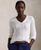 颜色: White, Ralph Lauren | Women's Cable-Knit Cotton V-Neck Sweater