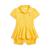 Ralph Lauren | Stretch Mesh Peplum Polo Shortall (Infant), 颜色Chrome Yellow w/Bright Pink
