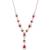 Givenchy | Crystal Lariat Necklace, 16" + 3" extender, 颜色RED