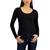 商品Tommy Hilfiger | Women's Solid Scoop-Neck Long-Sleeve Top颜色Black