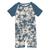 KicKee Pants | Print Raglan Romper (Infant), 颜色Deep Sea Tie-Dye