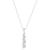 商品MAX + STONE | 14K White Gold 3-Stone Round Gemstone Journey Pendant Necklace with Cable Chain颜色created white sapphire