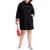 商品Tommy Hilfiger | Tommy Hilfiger Womens Plus Hoodie Long Sleeves Sweatshirt Dress颜色Black