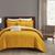 颜色: Yellow, Chic Home Design | Reign 5 Piece Comforter Set Clip Jacquard Geometric Pattern Design Bedding QUEEN