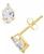 颜色: White Topaz, Macy's | Gemstone Stud Earrings in 10k Yellow Gold