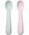颜色: Opal And Blossom, OXO | TOT 2-Pack Flexible Silicone Feeding Spoons