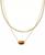 颜色: Brown Tigers Eye, Kendra Scott | 14k Gold-Plated Drusy Stone & Herringbone Chain Layered Pendant Necklace, 16" + 3" extender