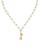 颜色: I, Ettika Jewelry | Paperclip Link Chain Initial Pendant Necklace in 18K Gold Plated, 18"