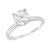 颜色: white, MaxColor | 14k Gold 2 Carat Round Cubic Zirconia Solitaire Engagement Ring