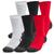 颜色: Jet Grey/Red/Red, Under Armour | Under Armour Perf Tech 6 Pack Crew Socks - Men's