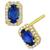 商品第2个颜色Sapphire, Macy's | Sapphire (5/8 ct. t.w.) & Diamond (1/10 ct. t.w.) Halo Stud Earrings in 14k Gold (Also in Ruby & Emerald)