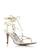 Gucci | Women's Ankle Tie High Heel Sandals, 颜色Platino