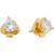 商品Kate Spade | Brilliant Statements Mini Trio Prong Studs Earrings颜色Clear/Gold