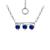 颜色: Blue Sapphire/Sterling Silver, Giani Bernini | Lab-Created Imitation Blue Sapphire Trio Pendant Necklace, 16" + 2" extender (Also in Lab-Created Green Quartz & Ruby), Created for Macy's