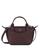 color Burgundy, Longchamp | Le Pliage Cuir Extra Small Leather Shoulder Bag