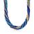 Ross-Simons | Ross-Simons Italian Blue and Golden Murano Glass Bead Torsade Necklace With 18kt Gold Over Sterling, 颜色20 in