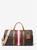 color BRIGHT RED, Michael Kors | Bedford Travel Extra-Large Logo Stripe Weekender Bag