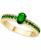 颜色: Emerald, Macy's | Emerald Oval & Round Milgrain Beaded Ring (1 ct. t.w.) in 14k Gold-Plated Sterling Silver (Also in Ruby & Sapphire)