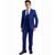 商品第4个颜色Royal Blue, Perry Ellis | Big Boy's 5-Piece Shirt, Tie, Jacket, Vest and Pants Solid Suit Set