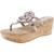 商品Sam Edelman | Circus by Sam Edelman Womens Rocky Lined Cork Slip On Wedge Sandals颜色Light Gold Metallic