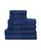 颜色: Navy, OZAN PREMIUM HOME | Milos Greek Key 100% Turkish Cotton 6-Pc. Bath Towel Sets