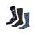 Memoi | Men's Novelty Rayon From Bamboo Blend 3 Pair Pack Socks, 颜色Grad-Black-Denim-Black