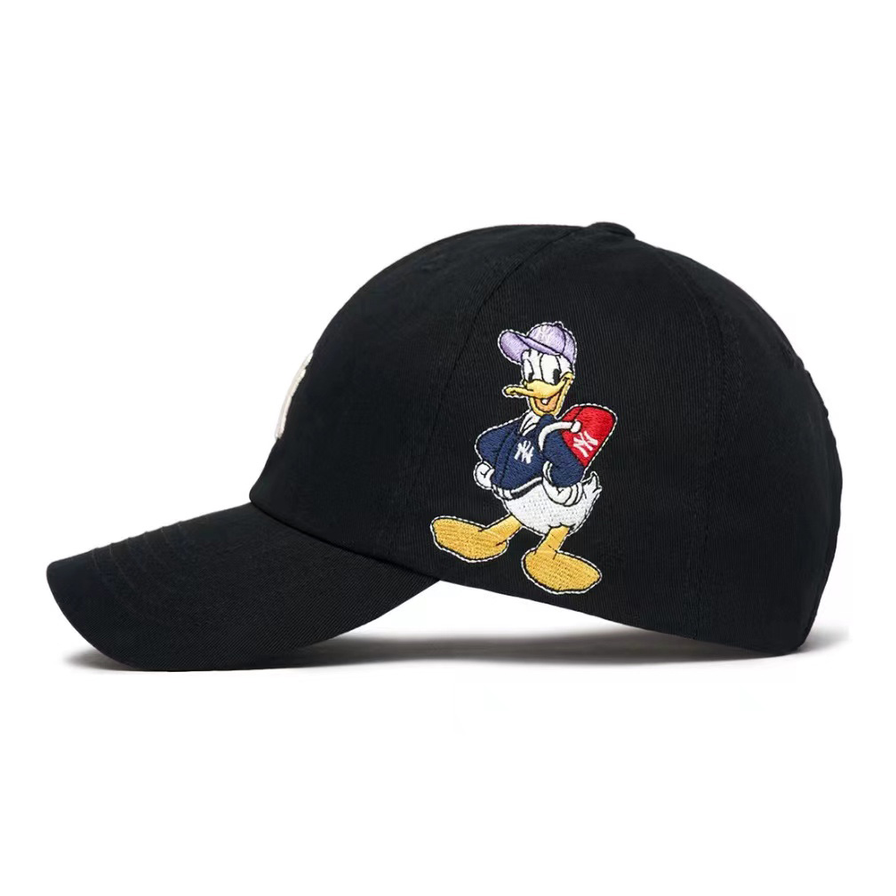 商品MLB | 【享贝家】 MLB Disney迪士尼唐老鸭联名刺绣潮流鸭舌帽 男女同款 米色/白色/黑色/蓝色（预售款，10天发货）3ACPD011N 颜色黑色