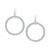 商品Giani Bernini | Cubic Zirconia Circle Drop Earrings, Created for Macy's颜色Sterling Silver