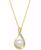 颜色: Gold, Macy's | Cultured Freshwater Pearl (9mm) and Diamond Accent Pendant 18" Necklace in 14k Gold