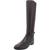 color Burnt Chocolate/Burnt Chocolate, Tory Burch | Tory Burch Womens Wyatt 2 Leather Riding Knee-High Boots