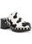INC International | Cianna Womens Calf Hair Closed Toe Mule Sandals, 颜色black/white cow
