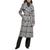 商品DKNY | Women's Plaid Maxi Wrap Coat颜色Grey Combo