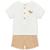 颜色: Light Brown, Little Me | Baby Boys Dog Gauze Top and Shorts, 2 Piece Set