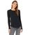 商品Madewell | Whisper Cotton Rib-Crewneck Long-Sleeve Tee颜色True Black