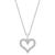 Macy's | Diamond Open Heart Pendant Necklace (1/2 ct. t.w.) in 14k Gold, 18" + 2" extender, 颜色14K White Gold