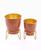 颜色: Pink, Novogratz Collection | Metal Indoor Outdoor Planter with Removable Stand Set of 2