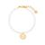 商品第7个颜色Gold-Plated-W, brook & york | Baroque Freshwater Imitation Pearl Cami Initial Bracelet