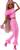 颜色: Pink & Brown Braids, Barbie | Barbie Deluxe Style Doll #1 in Barbiecore Outfit, Pink Hair and Glossy Pink Dress with Accessories Like Velvet Gloves, Money Purse, and More