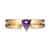 商品第1个颜色AMETHYST, Macy's | 2-Pc Set Garnet (1/2 ct. t.w.) Trillion Ring & White Topaz Accent Cuff Ring in 14k Gold-Plated Sterling Silver (Also in Sky Blue Topaz, Peridot, Amethyst & Truffle Sapphire)