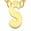 颜色: Gold-S, ADORNIA | 14K Gold Plated Mini Initial Pendant Necklace