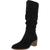 商品Style & Co | Style & Co. Womens August Faux Leather Almond Toe Knee-High Boots颜色Black MC