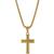 商品Esquire Men's Jewelry | Diamond Cross Pendant Necklace (1/6 ct. t.w.) , Created for Macy's颜色Gold Tone